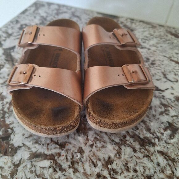 BIRKENSTOCK ARIZONA KIDS SANDALS ELECTRIC METALLIC COPPER SIZE 32 - Picture 1 of 7